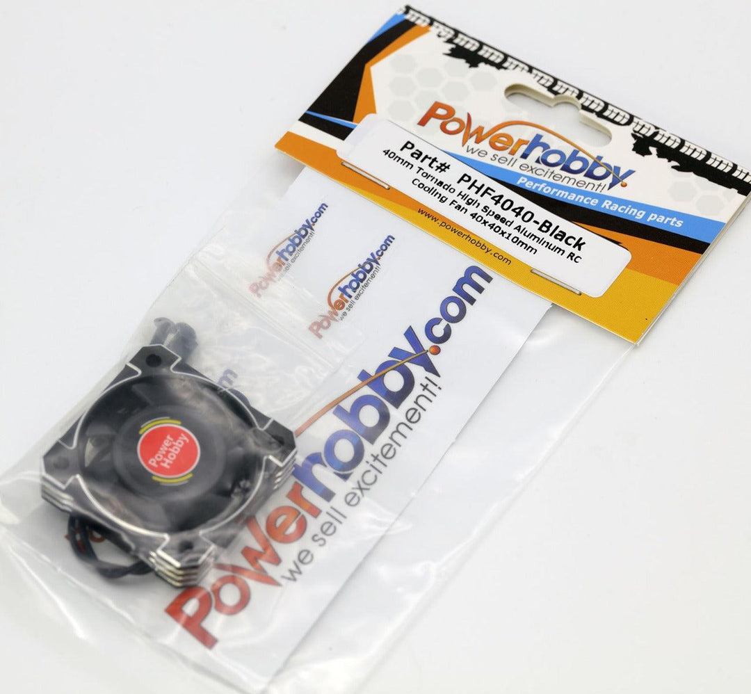 Powerhobby 40mm Tornado High Speed Aluminum RC Cooling Fan Black