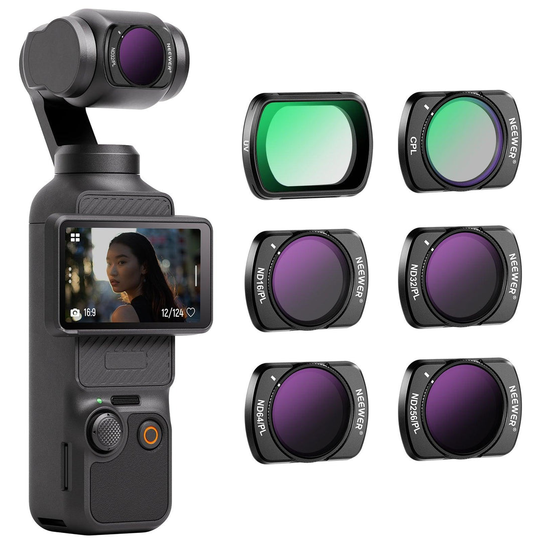 NEEWER Lot de 6 filtres magnétiques ND/PL UV CPL pour DJI OSMO Pocket 3 