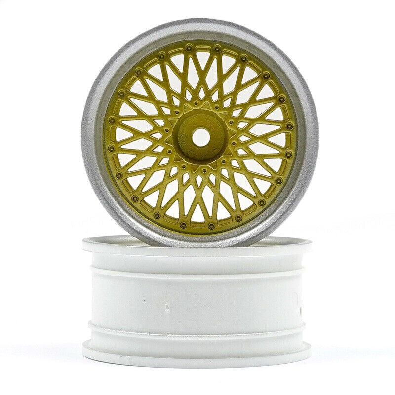 HPI 120266 26mm BBS RS Silver Gold Rim 2 pcs For 1/10 RC Drift Car