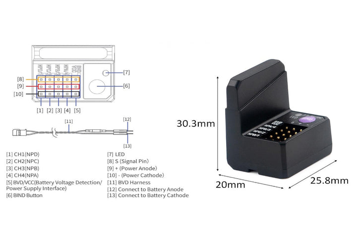 Flysky FGr4D 2.4G 4CH AFHDS 3 [Waterproof PPX6] Receiver Dual Antenna