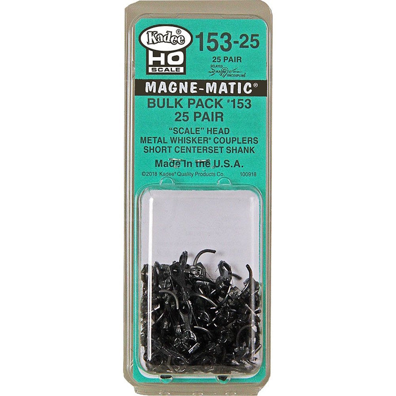 Kadee 153-25 HO Bulk Pack Scale Head - Short Whisker Couplers x 25