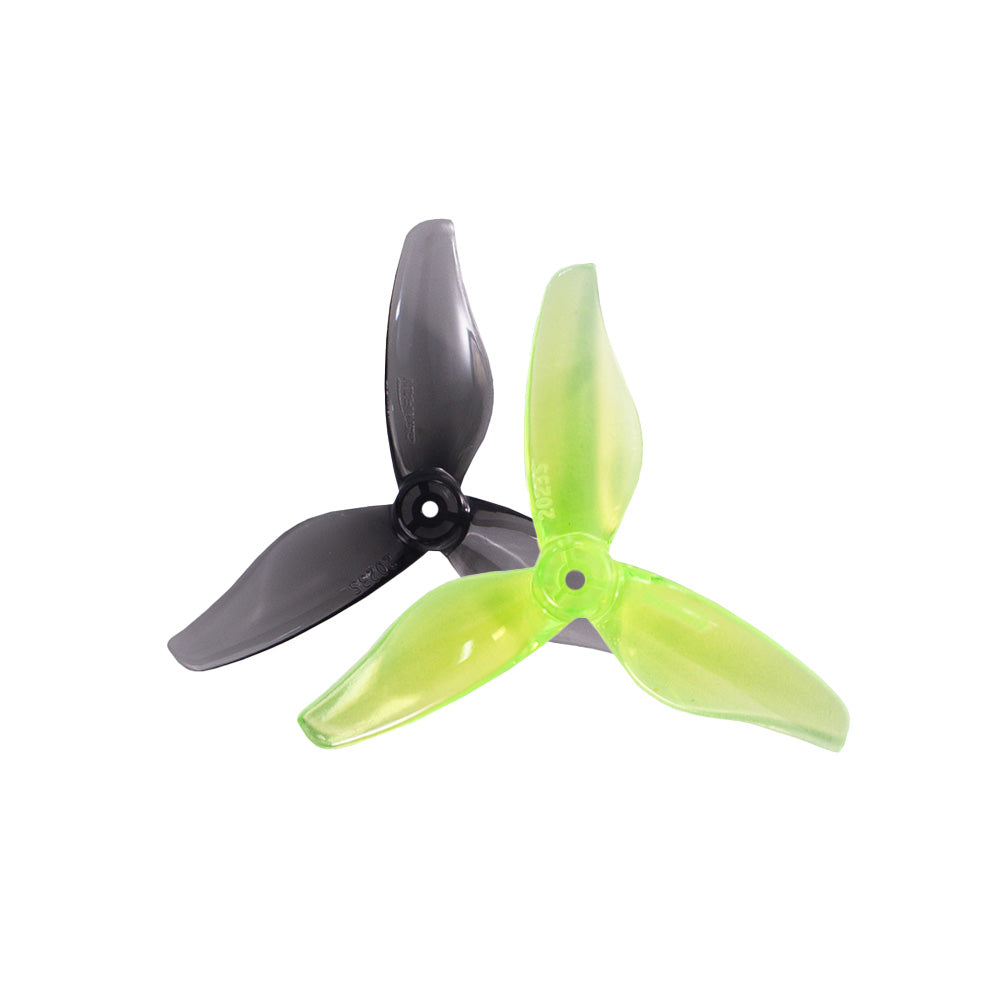 Gemfan Hurricane 2023S-3 / 2" Tri-Blade Micro/Whoop FPV Drone Props for 1.5mm Single-hole Shaft (8 Pack) - Choose Color