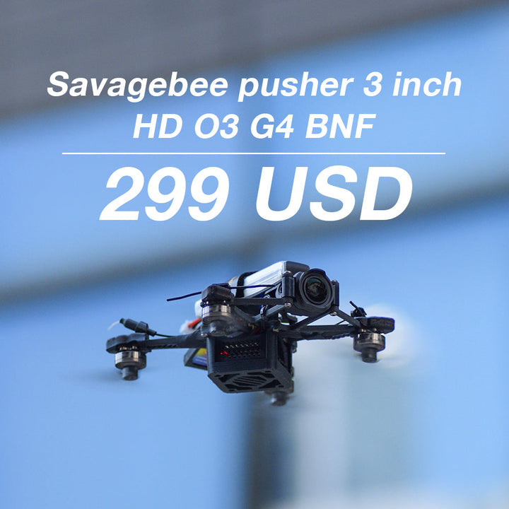 NewBeeDrone Savagebee pusher 3 inch HD O3 G4 BNF