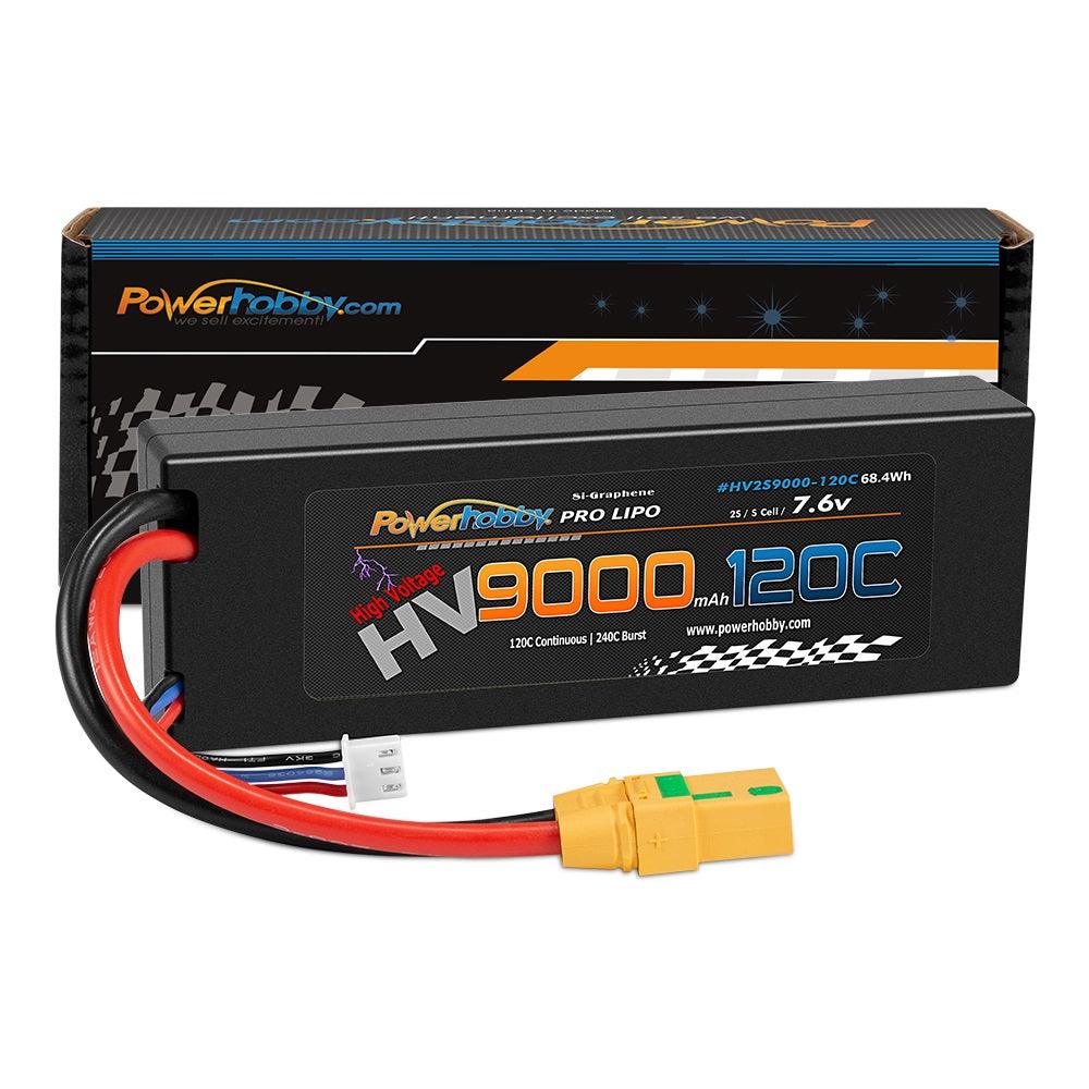 Powerhobby 2S 7.6V HV + Graphene 9000MAh 120c Lipo Battery w XT90 (2)