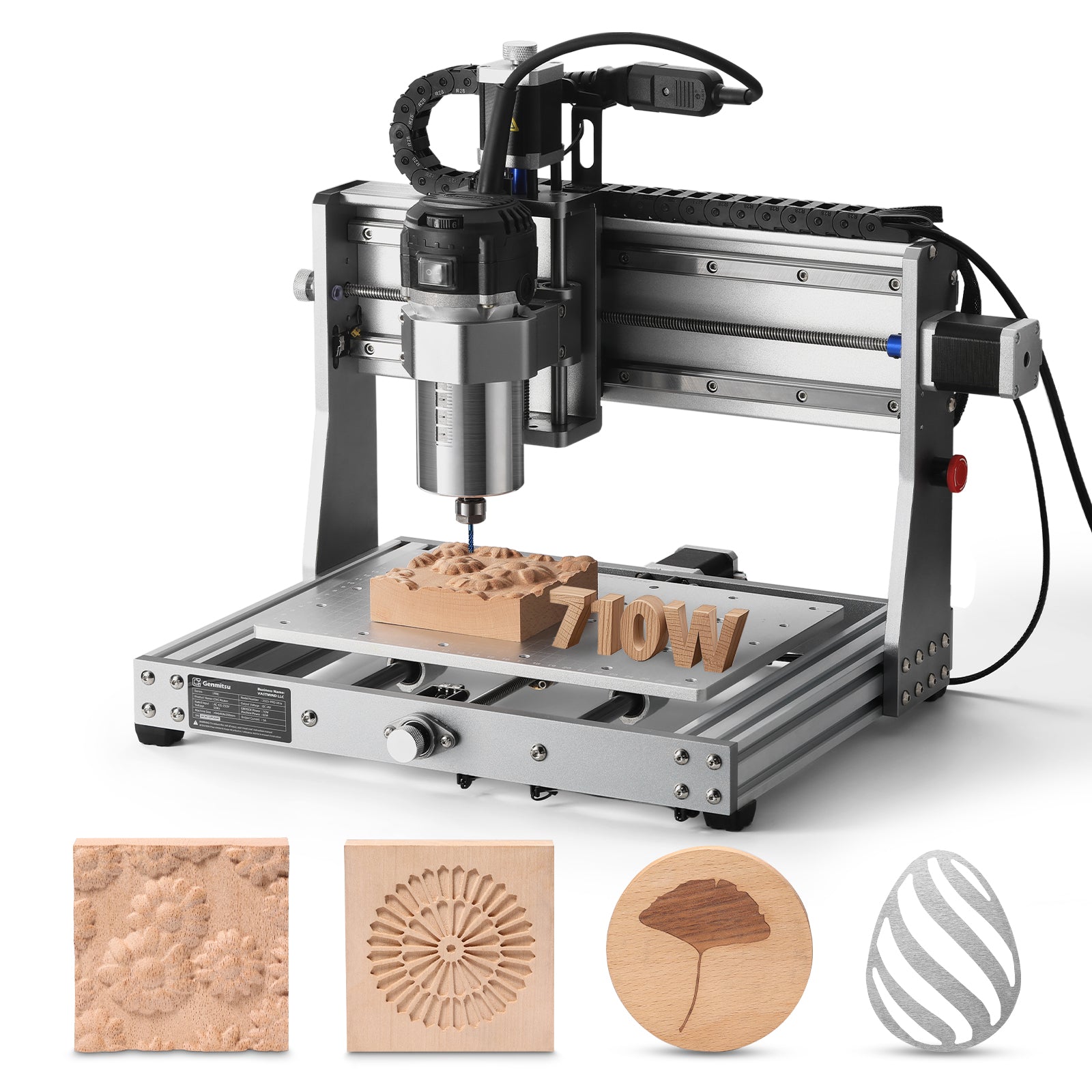 3020-PRO Ultra Desktop CNC Router, 710W Spindle for Metal Carving and