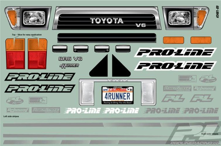 Pro-Line 3481-00 1991 Toyota 4Runner Clear Body 12.3" Wheelbase Rock Crawler SCX10