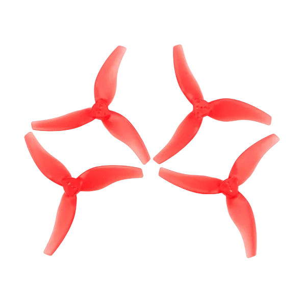 Emax Avia 3630-3 / 3.6" Tri-Blade Replacement FPV Drone Props for T Shaft (4 Pack) - Red