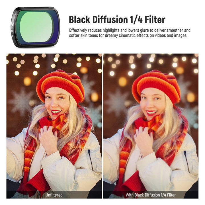 Filtre de diffusion magnétique noir NEEWER FL-47 1/4 pour DJI OSMO Pocket 3 
