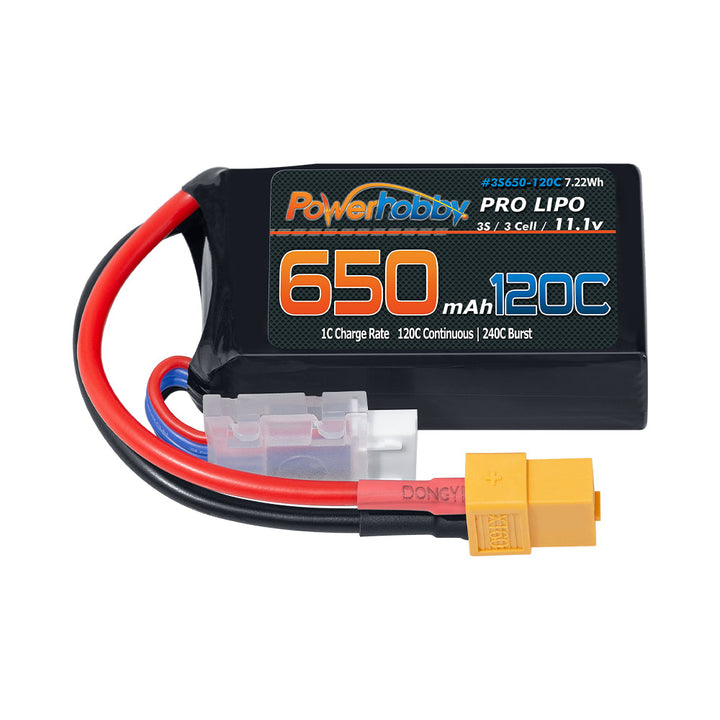 Powerhobby 3S 11.1V 650mAh 120C GRAPHENE  Lipo Battery w XT60 Plug
