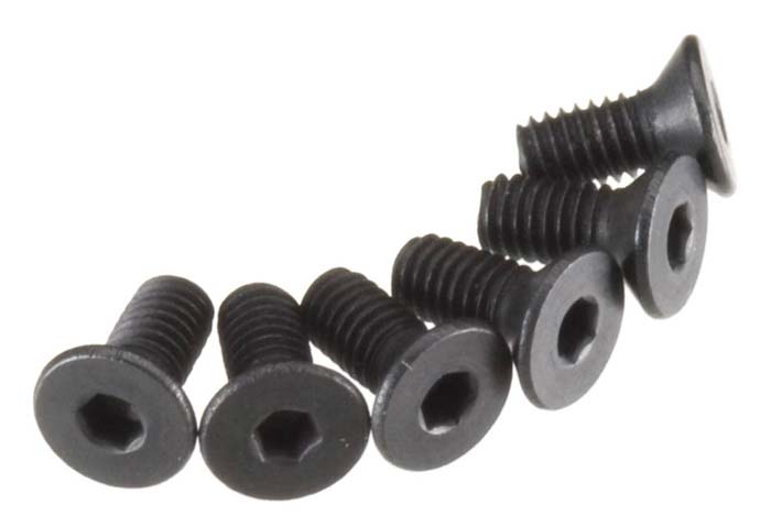 Associated 4675 Flat Head Socket Screws M2.5x0.45x6 (6) TC6 ProLite RC10B5 / M