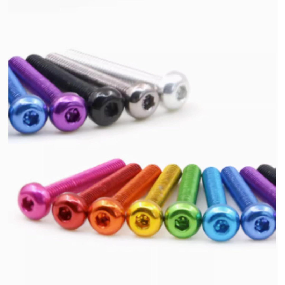 M3 7075 Aluminum Bolt, Hex, Button Head (20pc) - Choose Size / Color