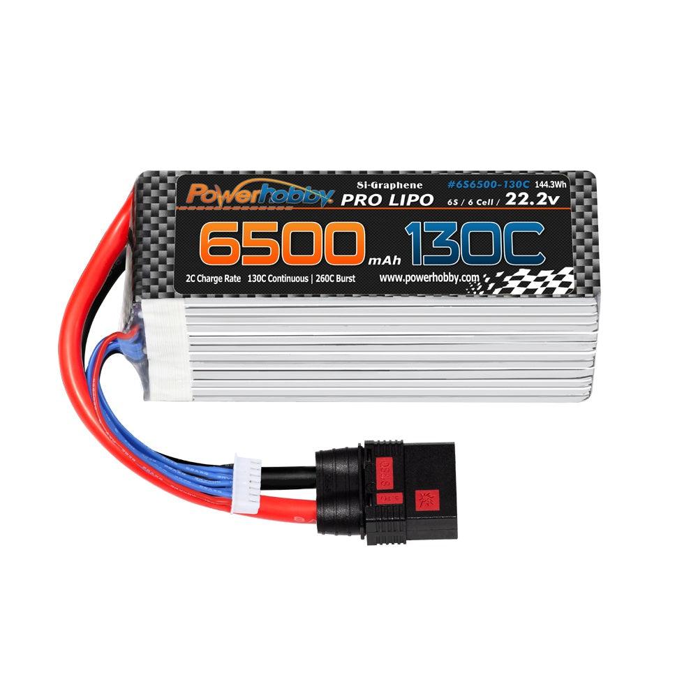 Powerhobby 6S 22.2V 6500mah 130C GRAPHENE Lipo Battery w QS8 Plug 8AWG Wire