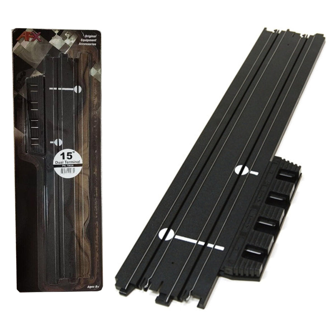 AFX 70636 Dual Power Terminal Track Pack 15" Straight Track HO Slot Car