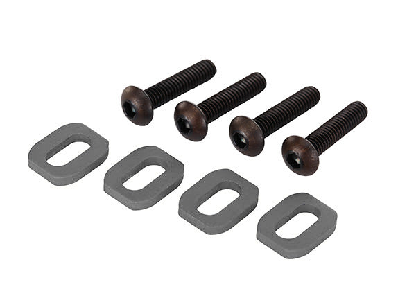 Traxxas 7759-GRAY Gray Aluminum Motor Mount Washers (4) X-Maxx XRT