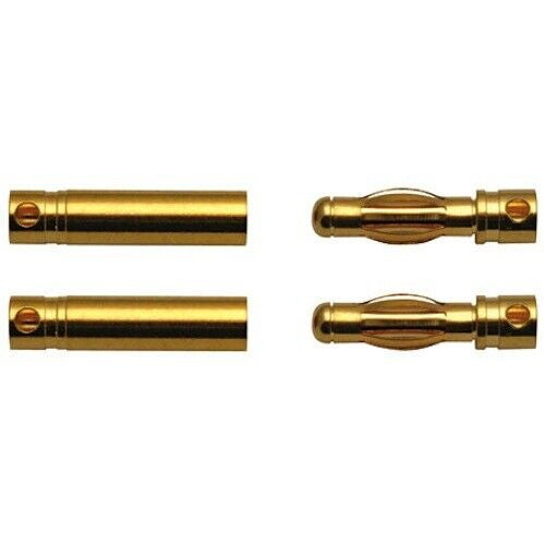 Associated 654 4.0 mm Connectors (2 Male 2 Female) For #252C #294C #27335