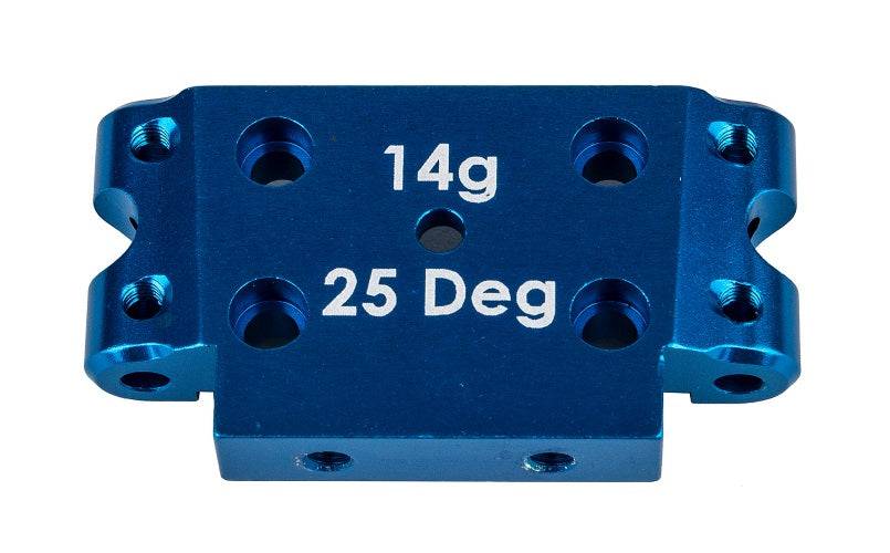 Associated 72006 DR10 Factory Team Aluminum Front Bulkhead 25deg Blue