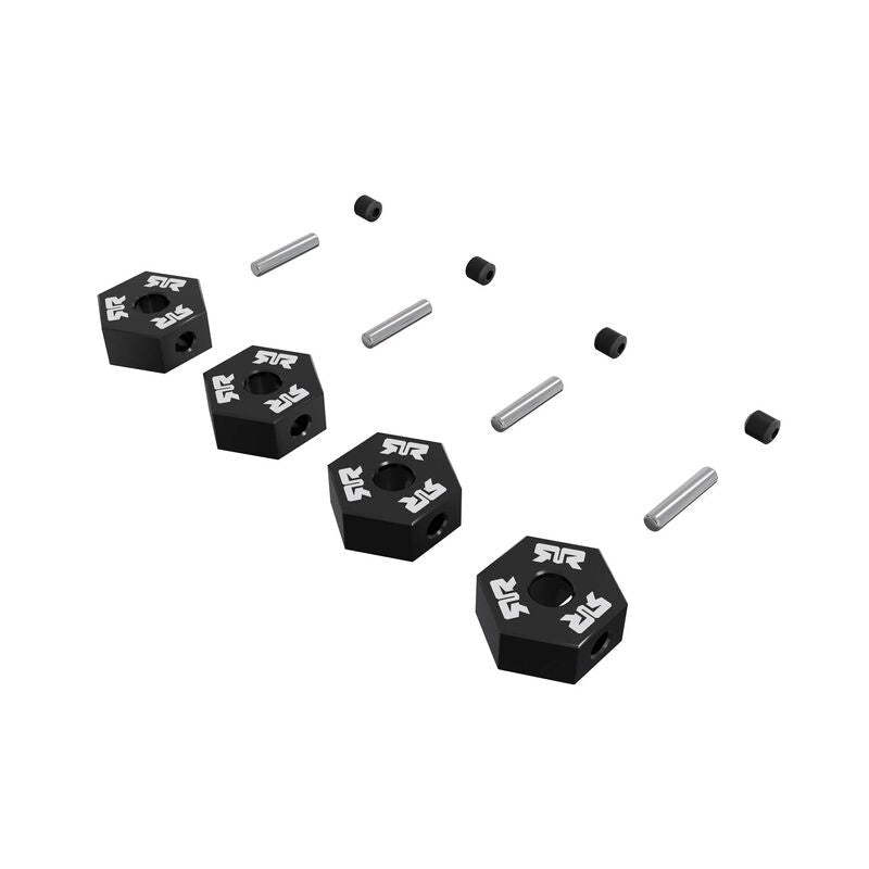 ARRMA ARA-3276 12mm Metal Wheel Hex Set (4), Black