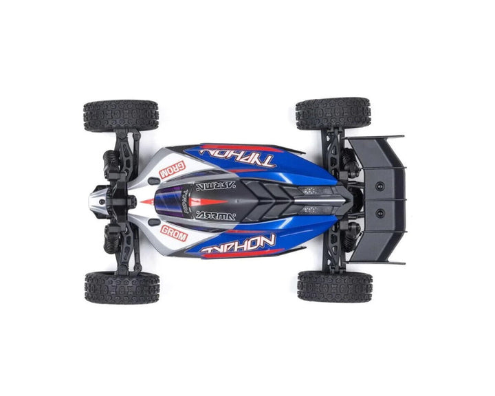 Arrma ARA2106T1 Typhon Grom MEGA 4WD 380 Brushed 1/18 Buggy RTR Blue/Silver