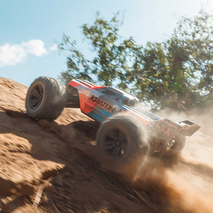 ARRMA ARA8608V6T1 1/8 KRATON 6S 4X4 RTR Brushless Speed Truck, Blue/Orange