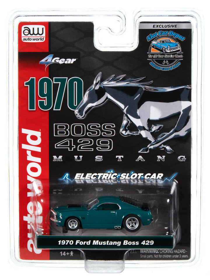 Auto World Exclusive 1970 Ford Mustang Boss 429 HO Slot Car for AFX