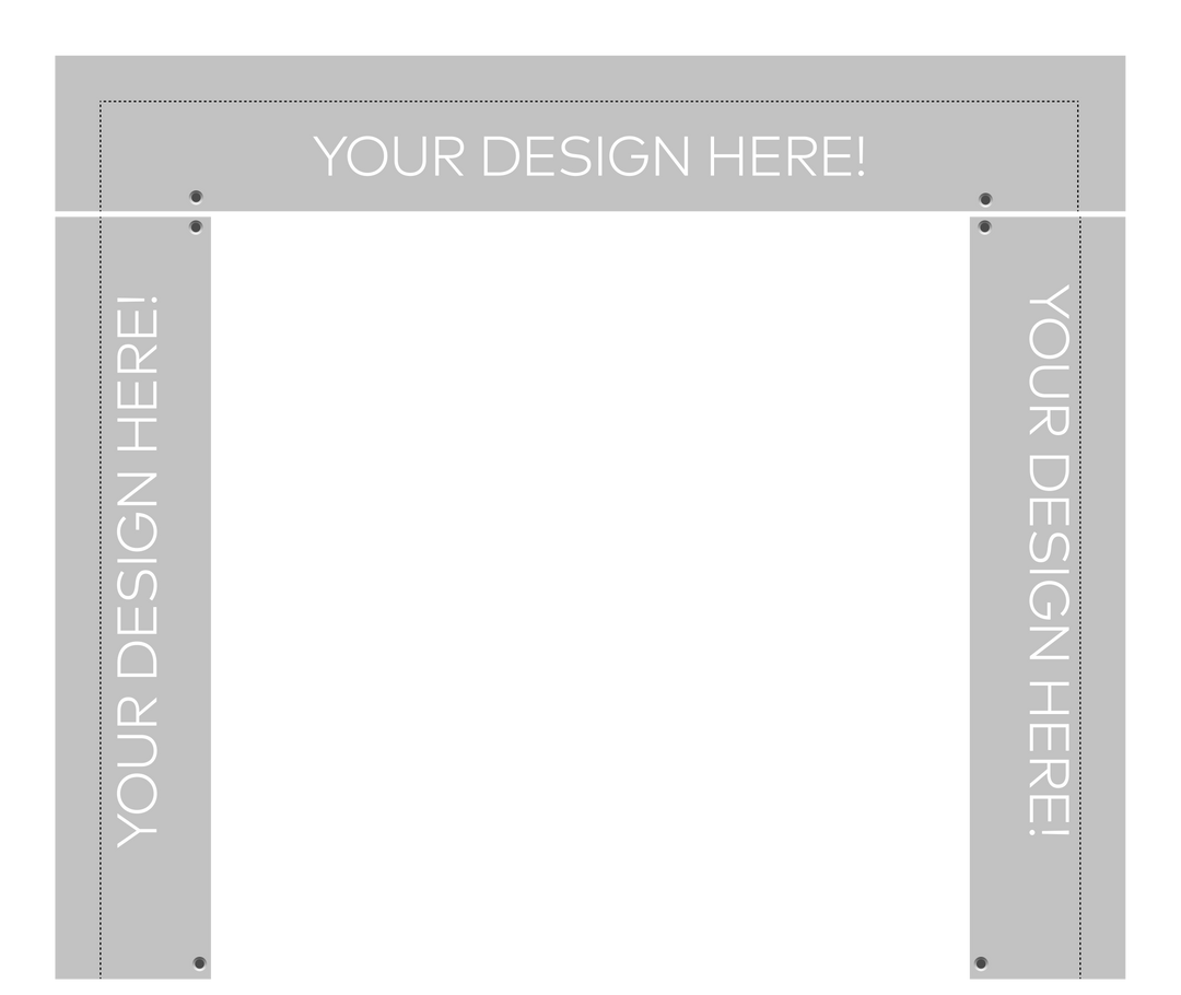 Puerta de carreras de tela WREKD de 5' x 5' (sin postes) 