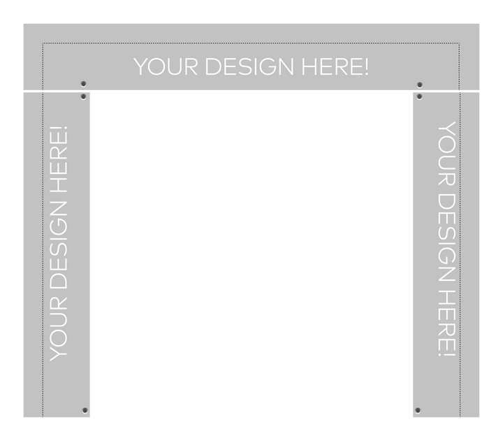 Puerta de carreras de tela WREKD de 5' x 5' (sin postes) 
