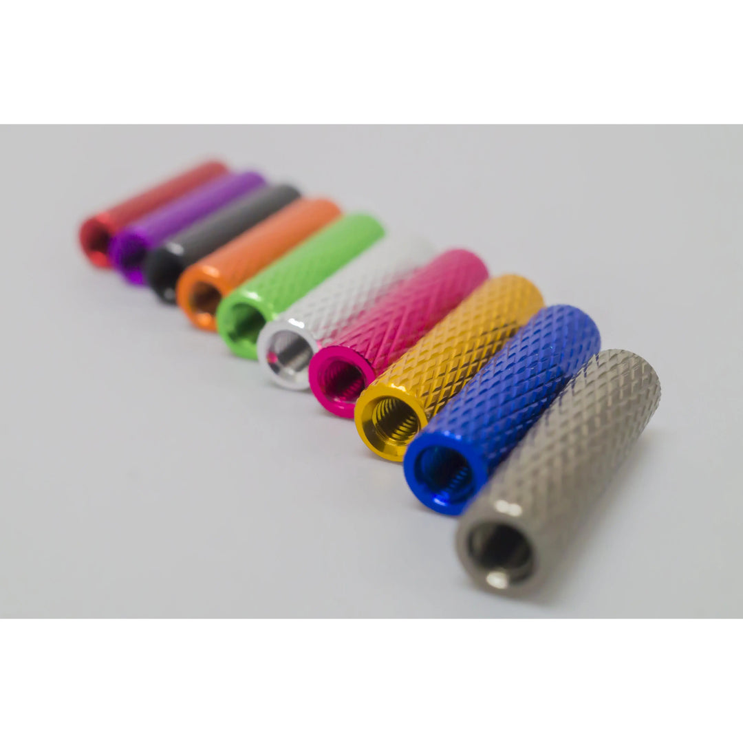 M3 Standoff, Knurled Aluminum (6pcs) - Choose Length, Color