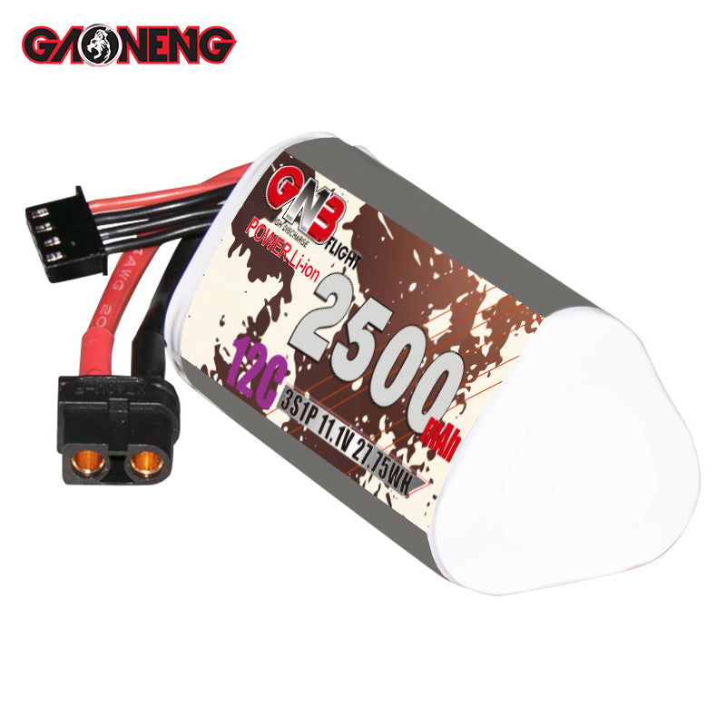 GNB 2500mah 11.1V 3S 12C Li-ion Battery Pack 18650 Long Range FPV