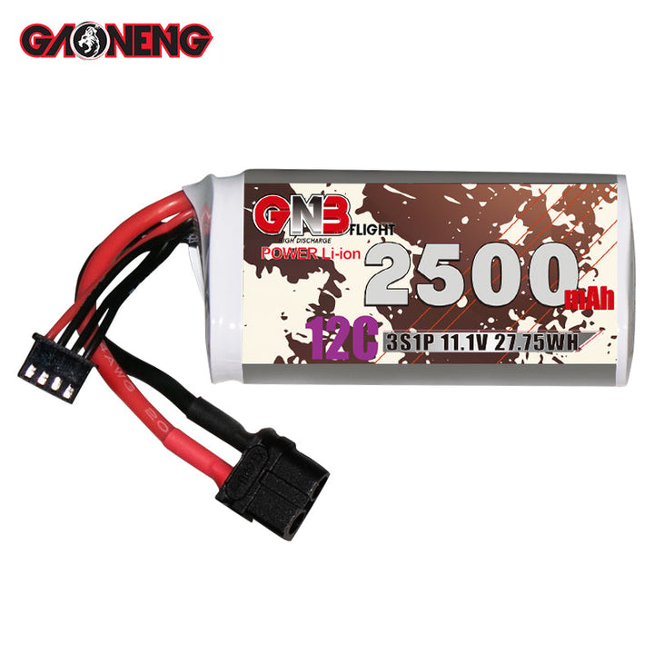 GNB 2500mah 11.1V 3S 12C Li-ion Battery Pack 18650 Long Range FPV