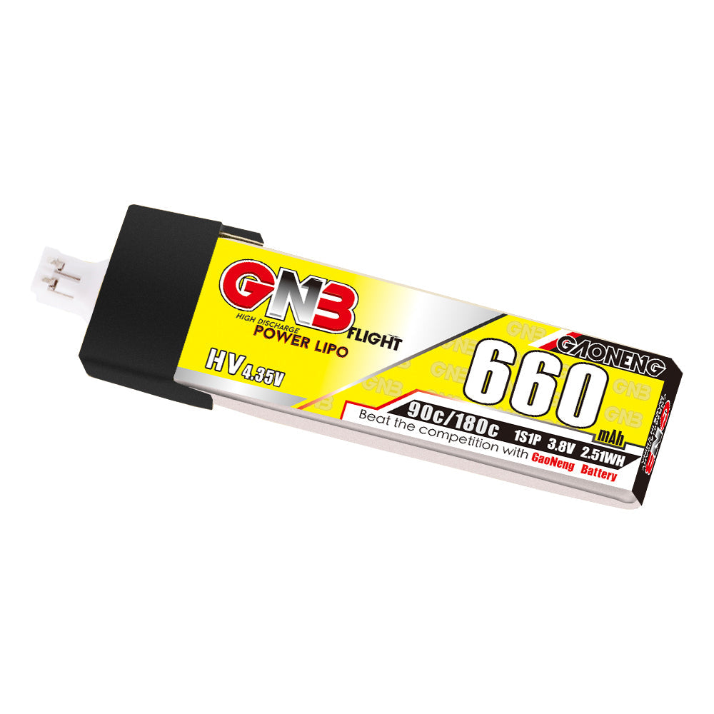 GNB 660mAh 1S 3.8V HV 90c  LiPo Battery PH 2.0