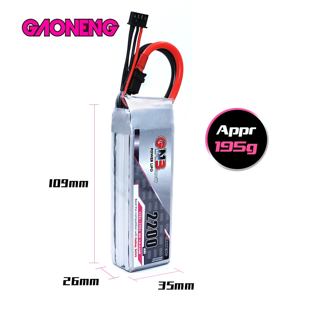 GNB 2200mAh 11.1V 3S1P 120C - XT60