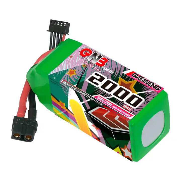 GNB 2000MAH 14.8V 4S 120C XT60 RC LiPo Battery Drone FPV Free Style Long Range