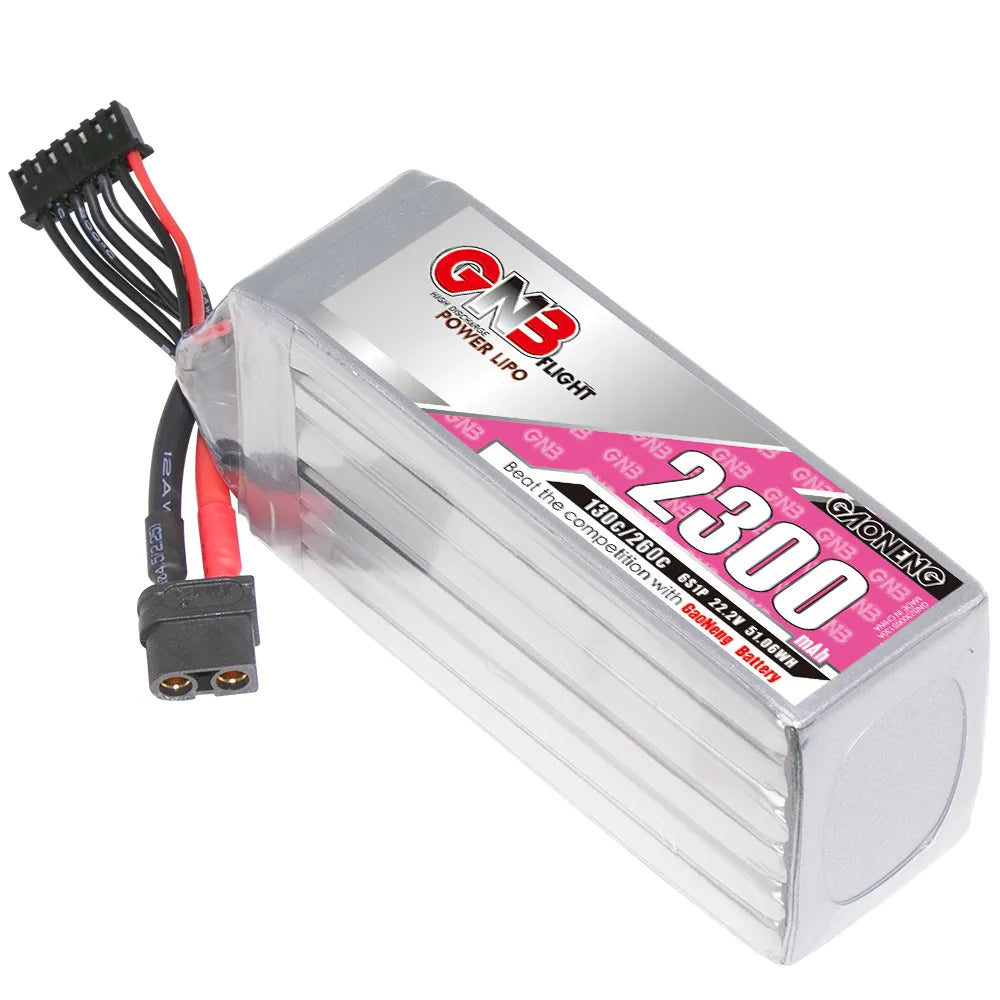 GNB 2300mah 6S 22.2V 130C XT60 RC LiPo Battery