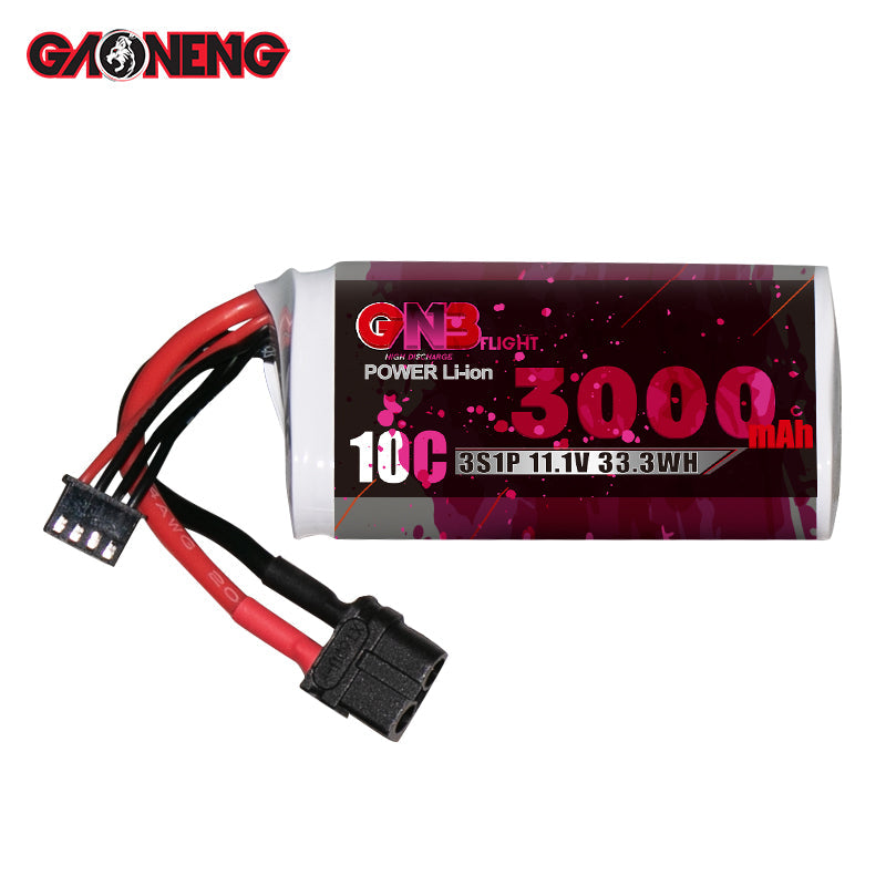 GNB 3000mah 11.1V 3S 10C Li-ion Battery Pack 18650 SONY VTC6 Long Range FPV