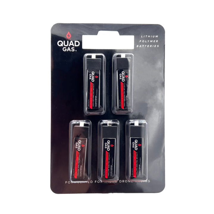 Quad Gas 1S 450mAh V2 100C Battery for Micro/Whoops (5pc) - BT2.0