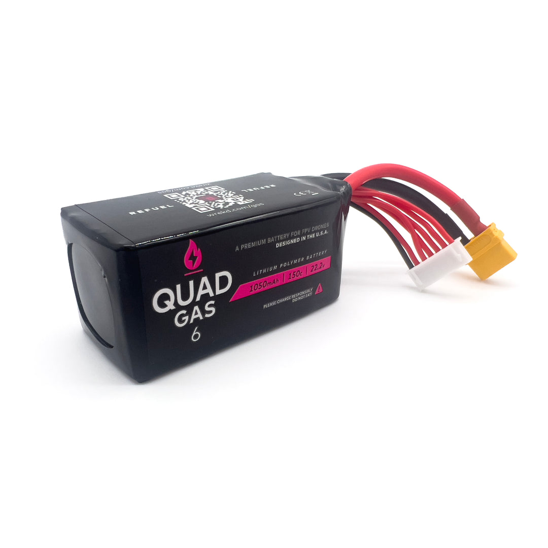 Quad Gas 6S 1050mAh 150c LiPo Battery (1pc)