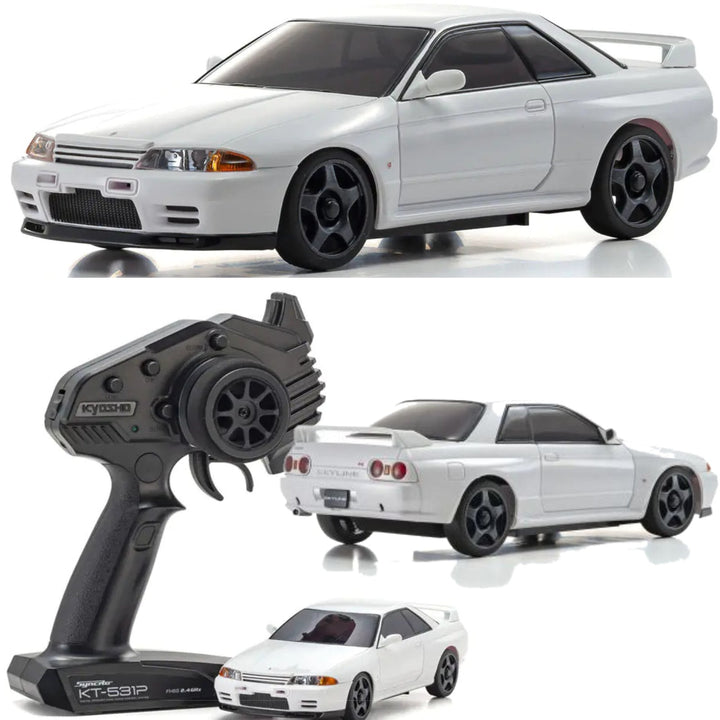 Kyosho Skyline GT-R Nismo White Mini-Z AWD KYO32639W RTR ReadySet