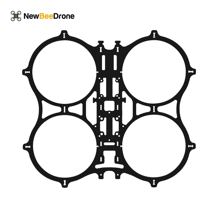 Pièces de rechange pour cadre en fibre de carbone NewBeeDrone CinemAh - Plaque principale, plaques latérales, supports de moteur, etc. 