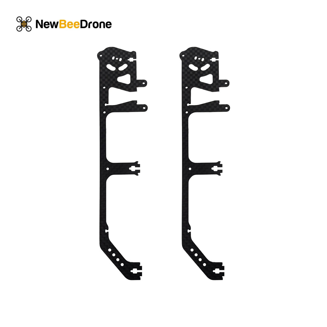 Pièces de rechange pour cadre en fibre de carbone NewBeeDrone CinemAh - Plaque principale, plaques latérales, supports de moteur, etc. 