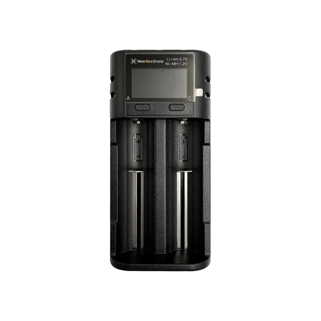 NewBeeDrone Nectar Injector Cylindro Charger – Dual-Slot USB-C Charger for 18650/21700 & NiMH/NiCD
