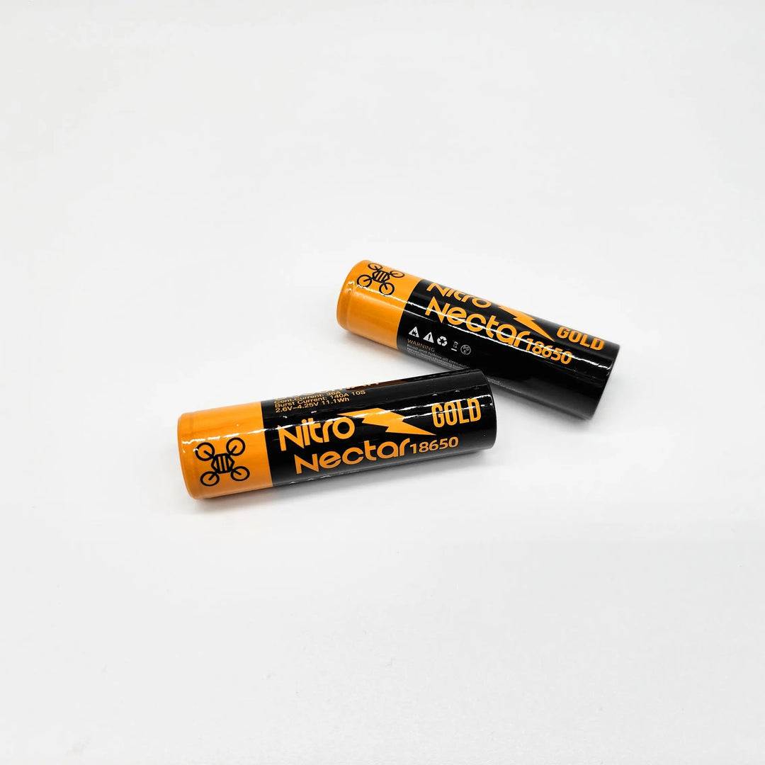 NewBeeDrone Nitro Nectar Gold 3000mAh 1S Tabless 18650 Battery – 2 Pack