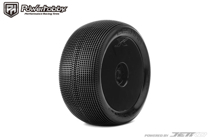 Powerhobby Lesnar 1/8 Truggy Mounted Tires Black Dish Wheels (2) Ultra Soft