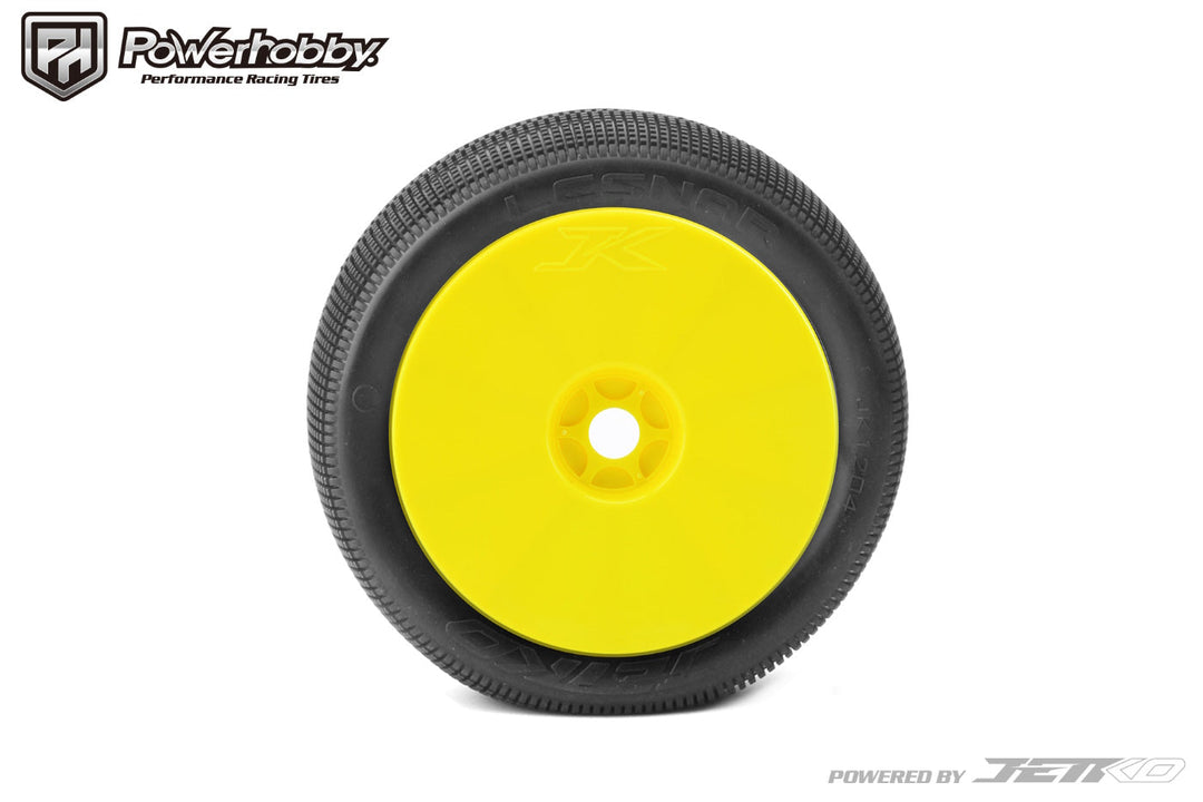 Powerhobby Lesnar 1/8 Truggy Mounted Tires Yellow Dish Wheels (2) Ultra Soft