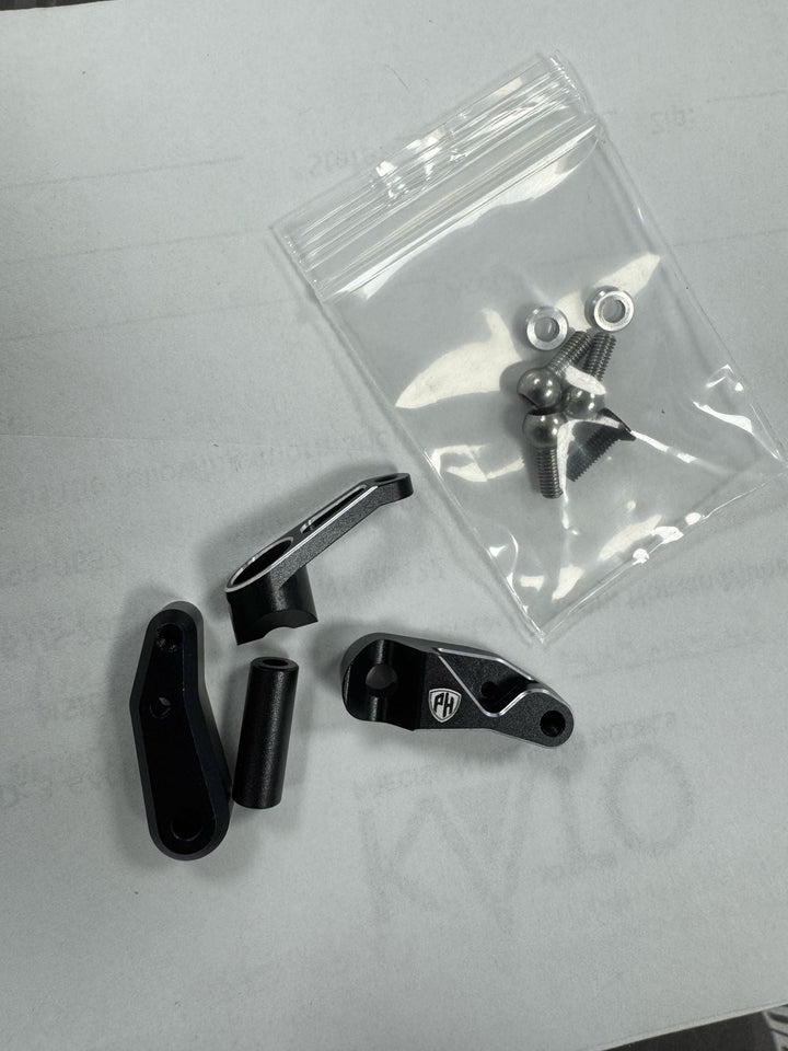 Powerhobby Aluminum Servo Saver Bellcrank Black Kyosho Fazer MK2 / Mad Van VE