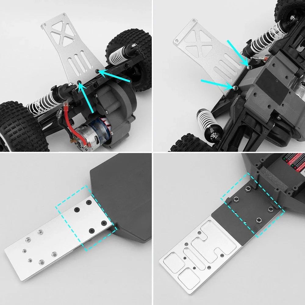 Powerhobby Wheelbase Extension 80mm Black For Traxxas Rustler Bandit