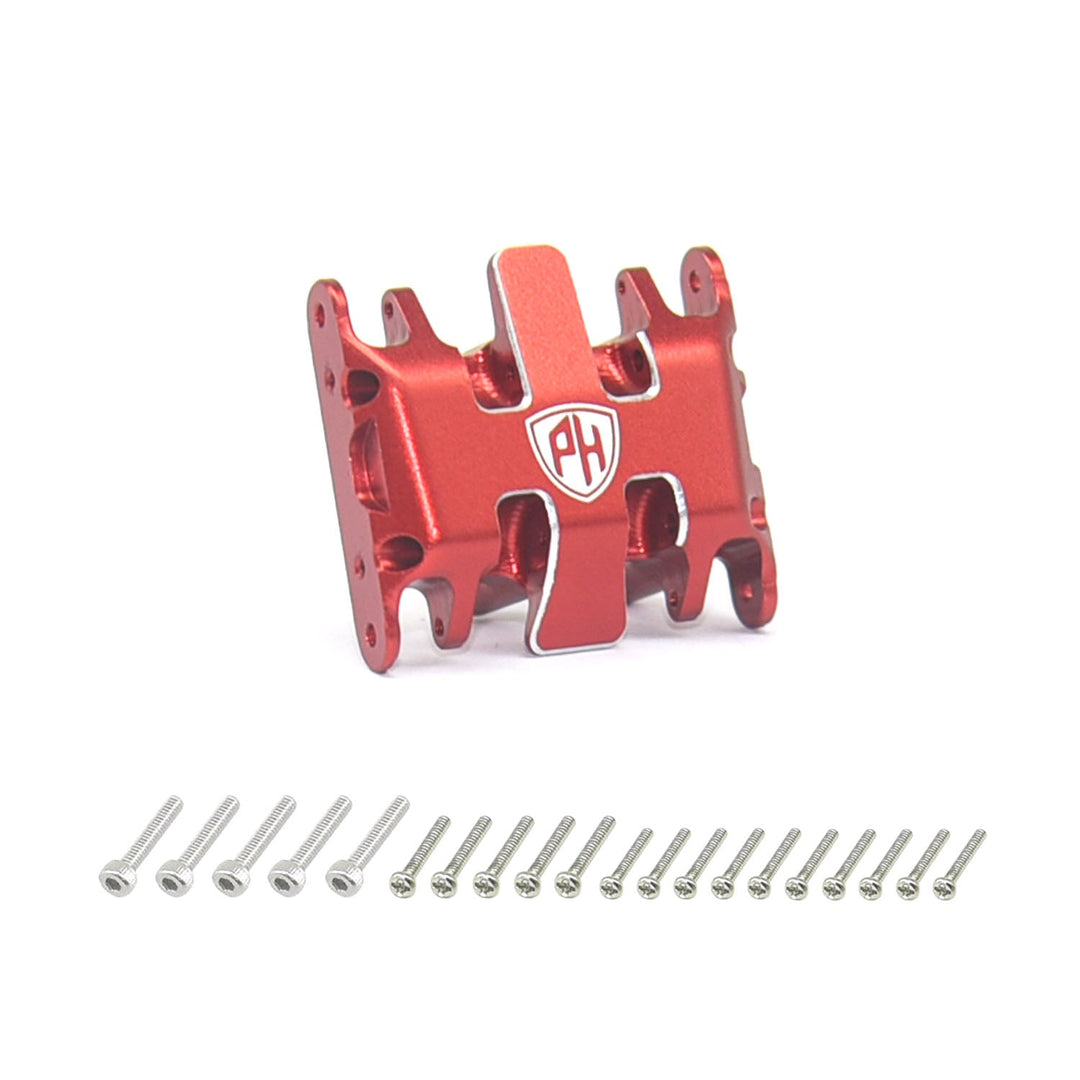 Powerhobby Aluminum Gear Box and Skid Plate Red Axial SCX30