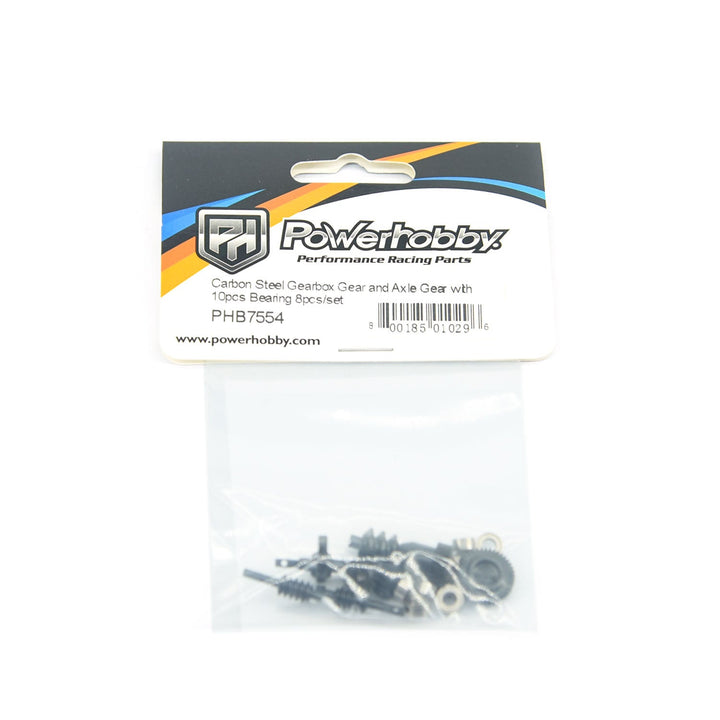 Powerhobby Carbon Steel Gearbox Gear and Axle Gears w Bearings Axial SCX30