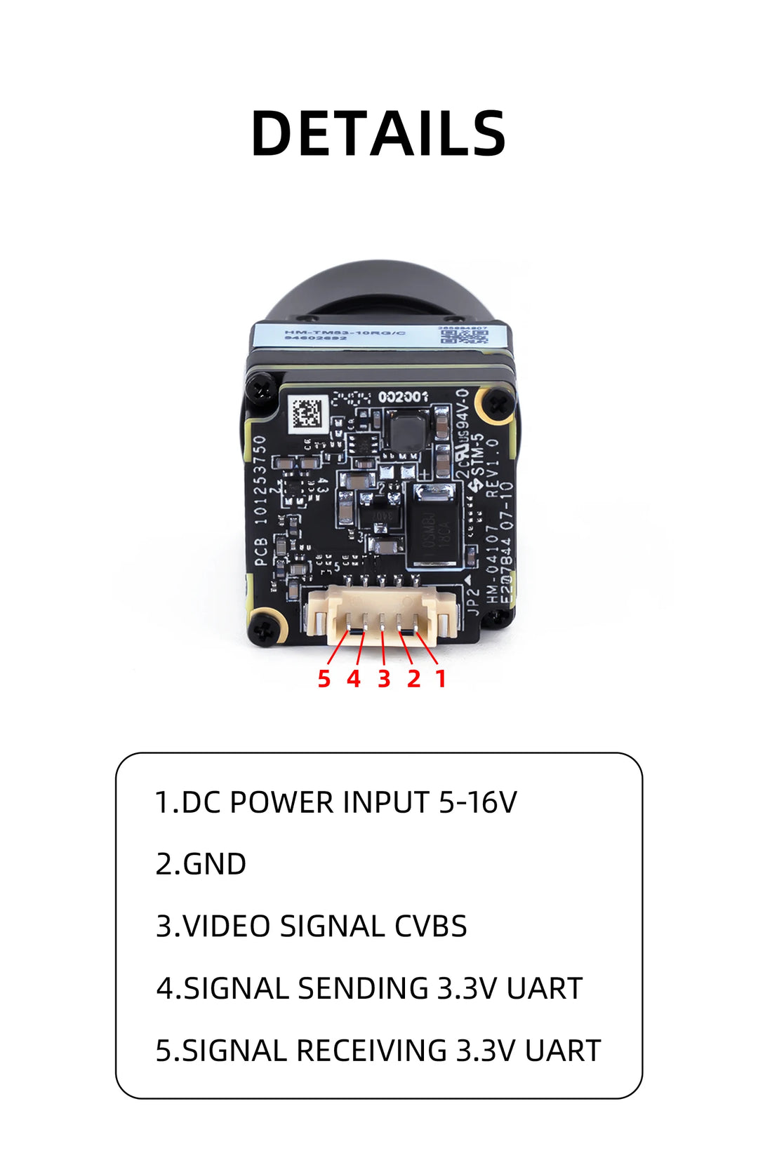 AxisFlying Thermal Imaging Camera - 640×512 CVBS Analog FPV Camera
