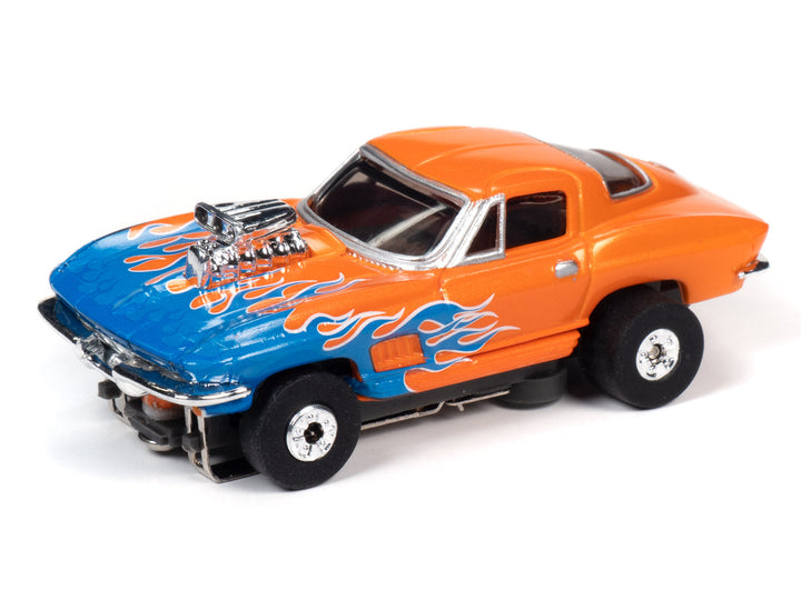 Auto World 1967 Chevrolet Corvette Thunderjet Flames HO Slot Car SC353 fits AFX