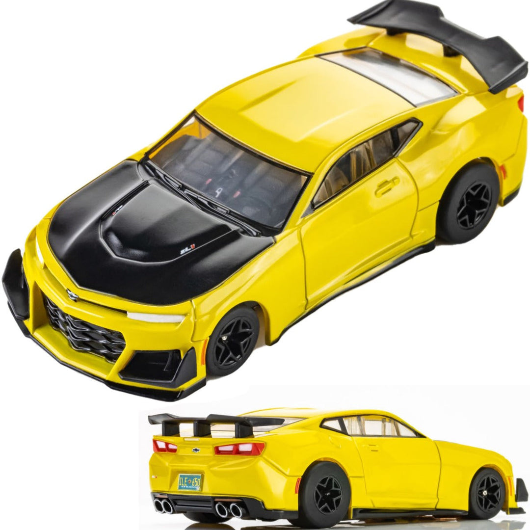 AFX Ford Mustang GT500 Red Chevy Camaro ZL1 Yellow HO Slot Car 22077 22075